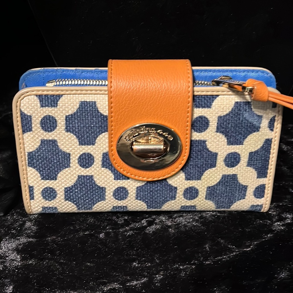 Spartina Linen & Leather Wallet